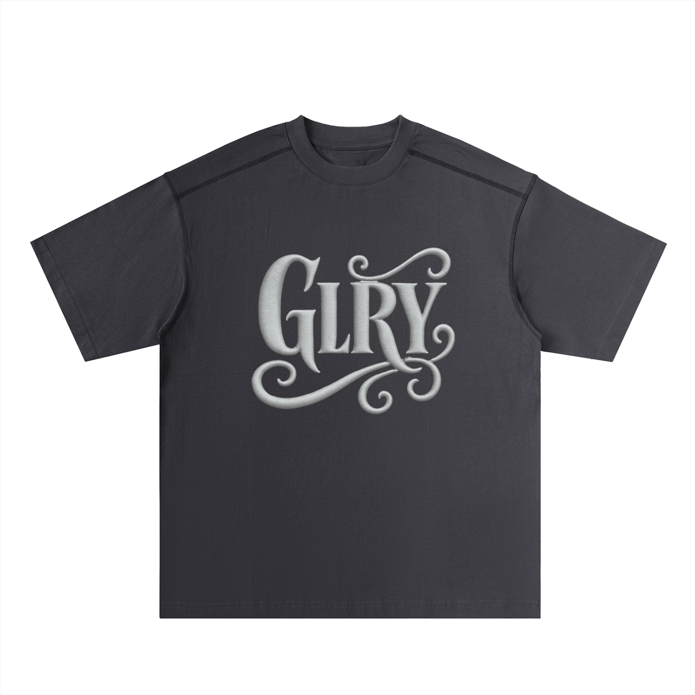 GLRY Oversized Contrast-Stitched Cotton Tee
