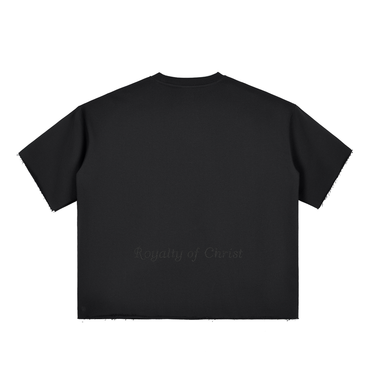 Royalty of Christ Half-Sleeve Raw-Edge T-Shirt
