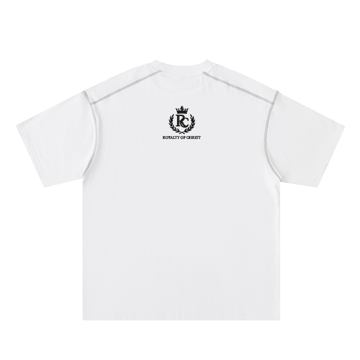 God Reigns Oversized Contrast-Stitched Cotton Tee