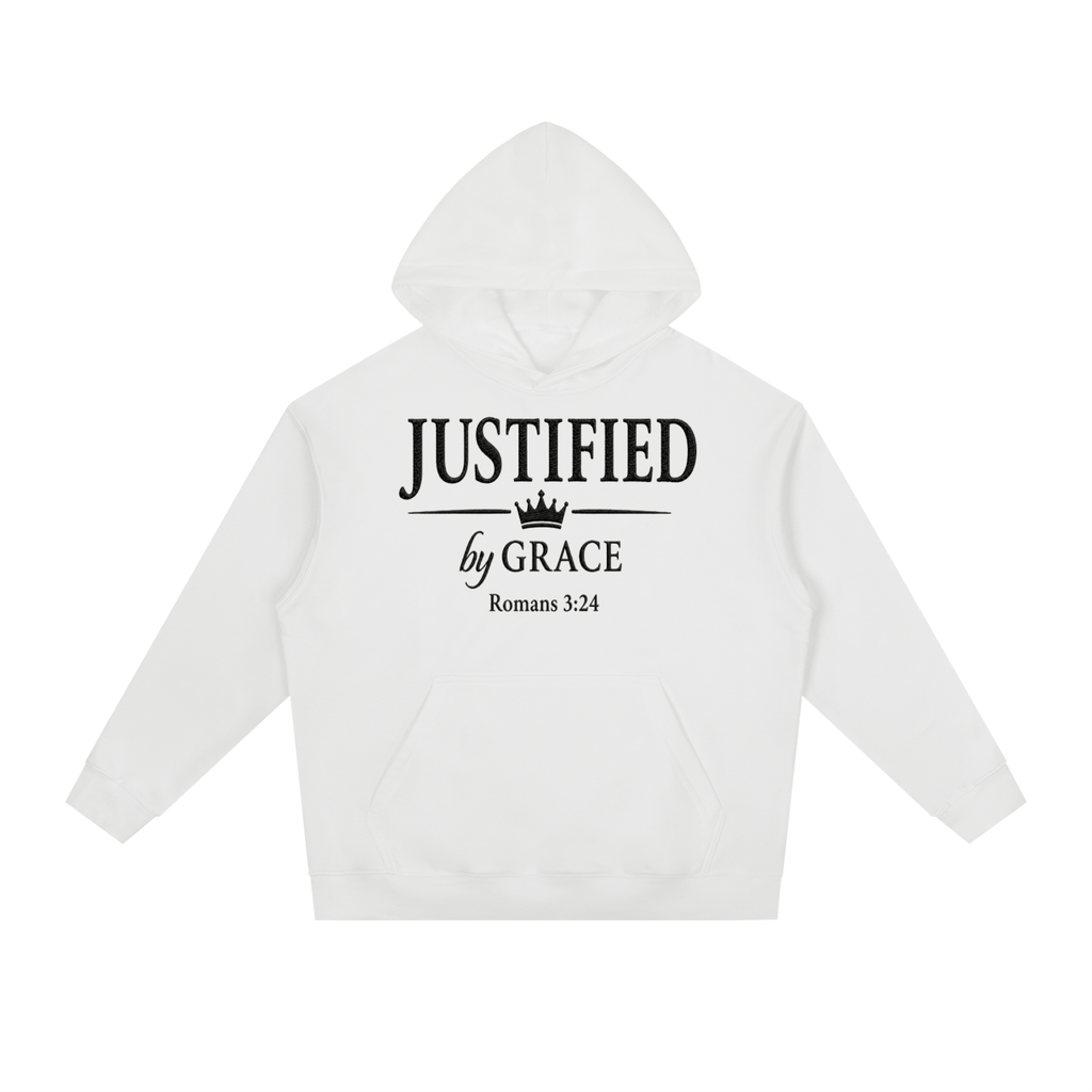 Justified By Grace Essential Heavyweight Drop-Shoulder Hoodie