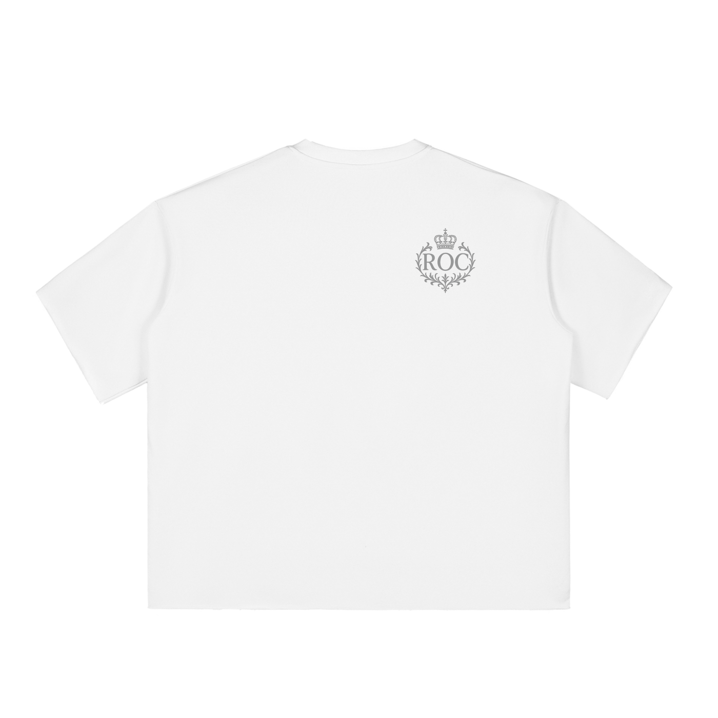 Boxy Half-Sleeve Raw-Edge T-Shirt