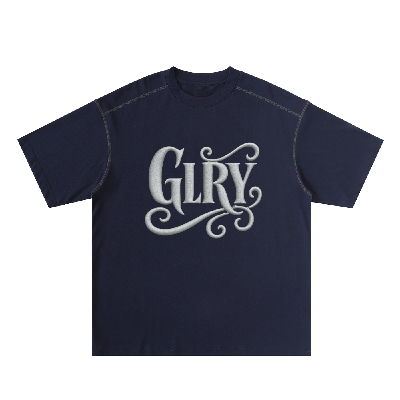 GLRY Oversized Contrast-Stitched Cotton Tee