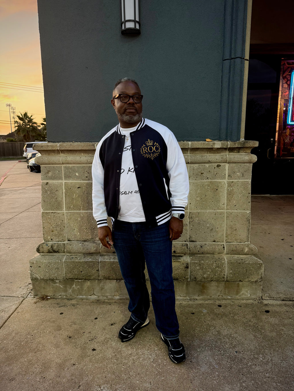 Two Tone Raglan Sleeve Varsity Jacket