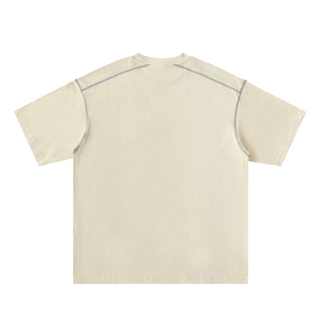 RDMPTN Oversized Contrast-Stitched Cotton Tee