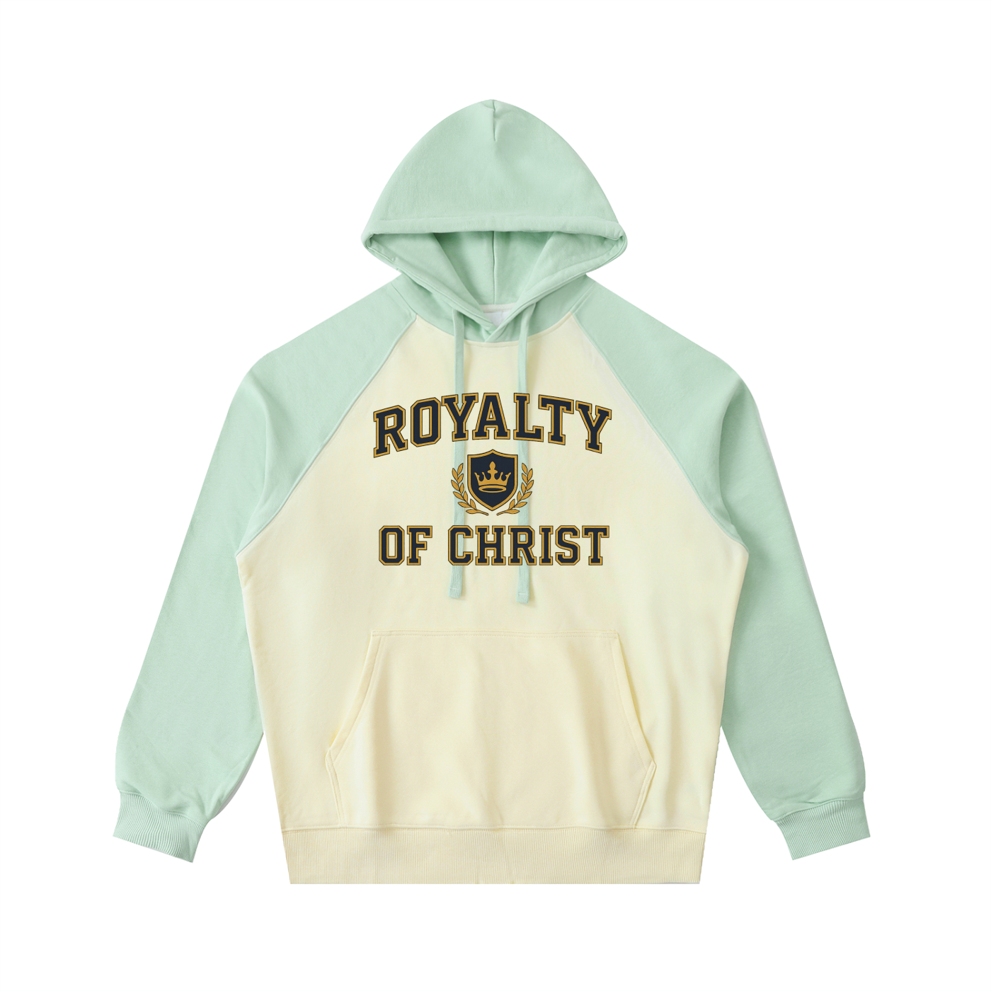 Color-Block Raglan Sleeve Hoodie