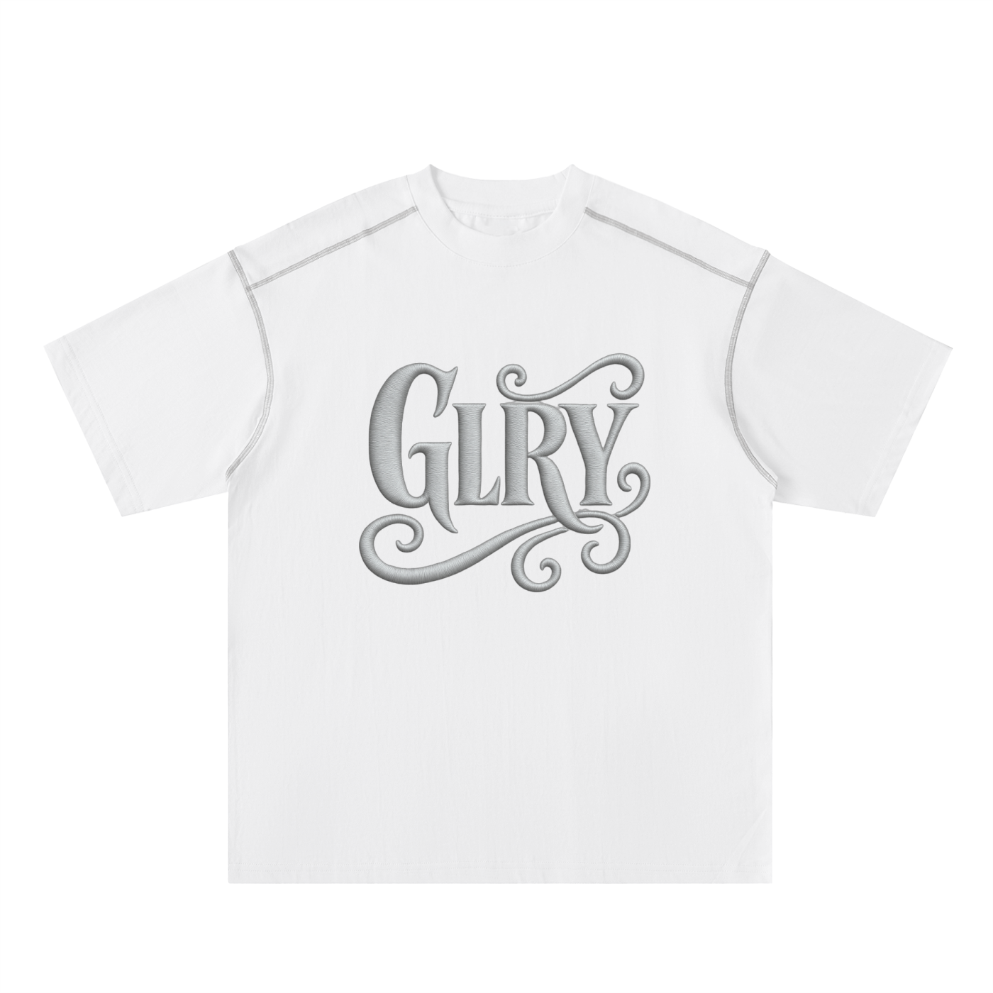 GLRY Oversized Contrast-Stitched Cotton Tee